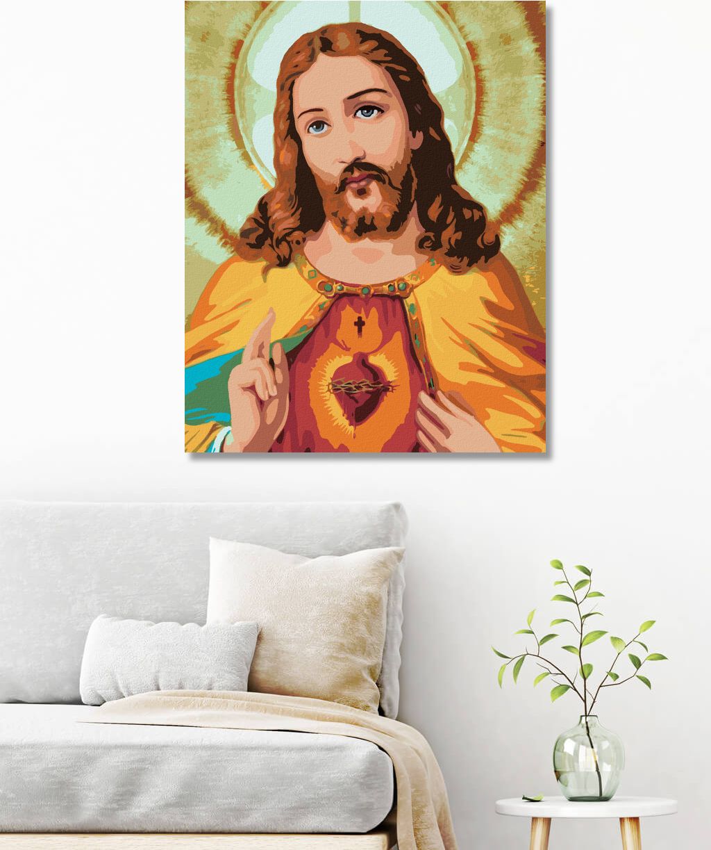 zuty Malování podle čísel - JEŽÍŠ KRISTUS II - Rozměr: 40x50 cm, Rámování: Varianta: vypnuté plátno na rám - obrázek 9