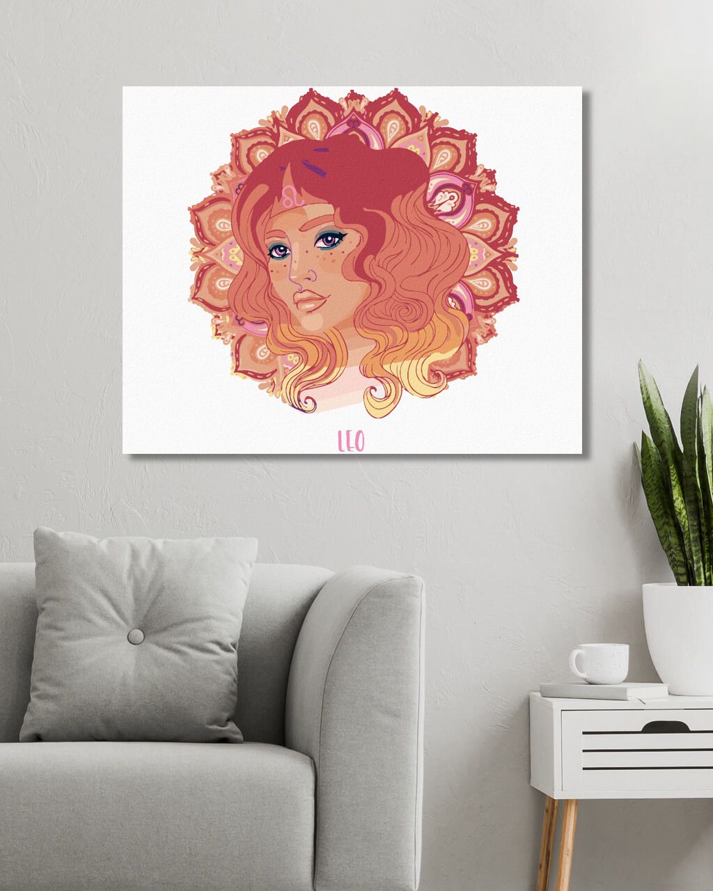 zuty Malování podle čísel - ŽENA LEV - Rozměr: 40x50 cm, Rámování: Varianta: vypnuté plátno na rám - obrázek 8