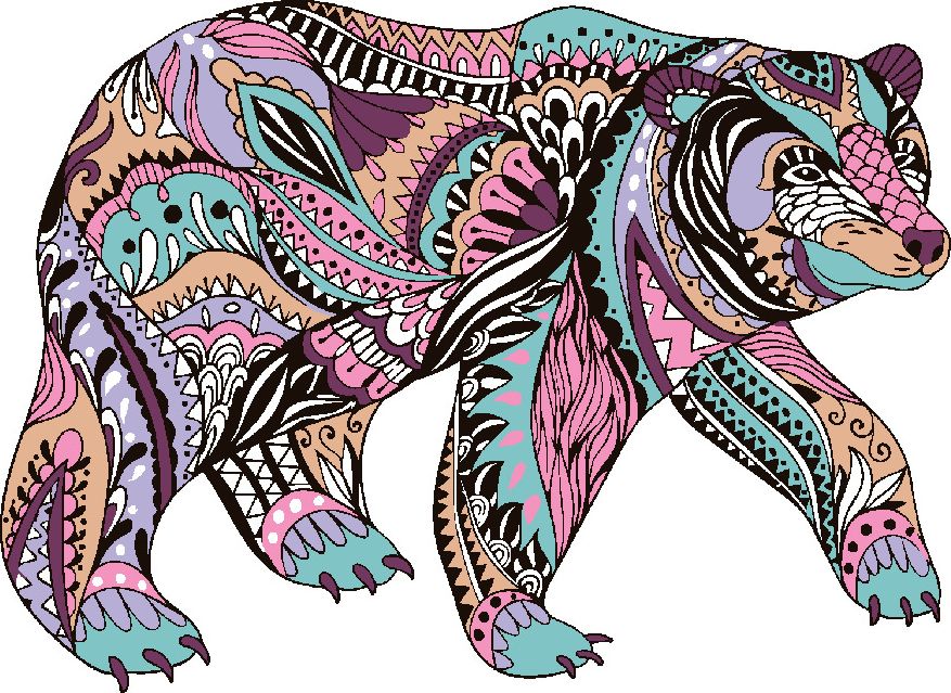 zuty Malování podle čísel - MANDALA MEDVĚD - Rozměr: 40x50 cm, Rámování: Varianta: vypnuté plátno na rám - obrázek 3