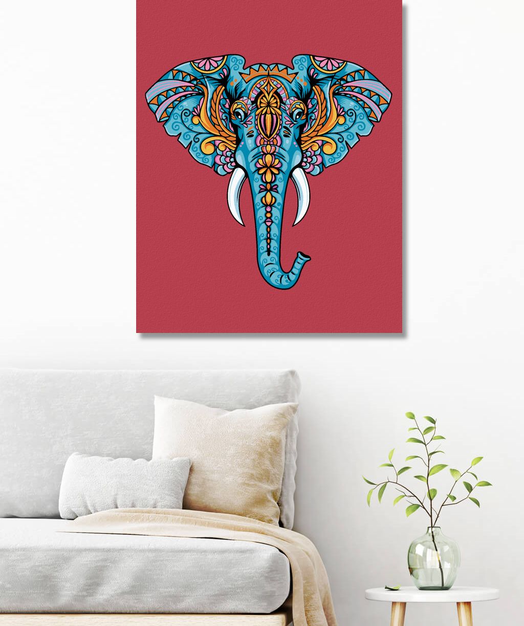 zuty Malování podle čísel - MANDALA SLON - Rozměr: 40x50 cm, Rámování: Varianta: vypnuté plátno na rám - obrázek 10