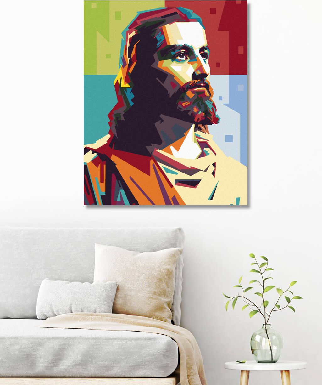 zuty Malování podle čísel - BAREVNÝ JEŽÍŠ - Rozměr: 40x50 cm, Rámování: Varianta: bez rámu a bez vypnutí plátna - obrázek 5