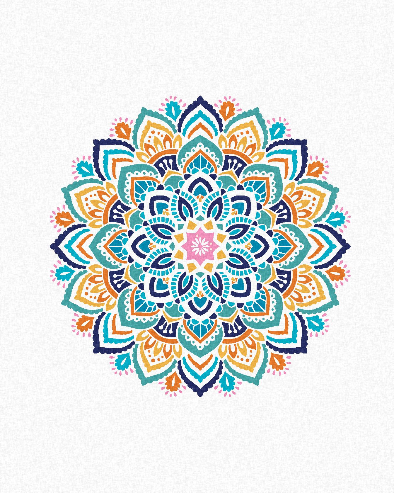 zuty Malování podle čísel - MANDALA II - Rozměr: 40x50 cm, Rámování: Varianta: vypnuté plátno na rám - obrázek 1