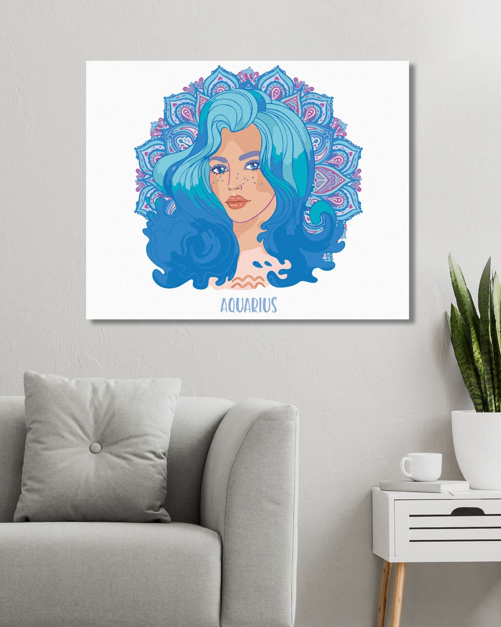 zuty Malování podle čísel - ŽENA VODNÁŘ - Rozměr: 40x50 cm, Rámování: Varianta: bez rámu a bez vypnutí plátna - obrázek 3