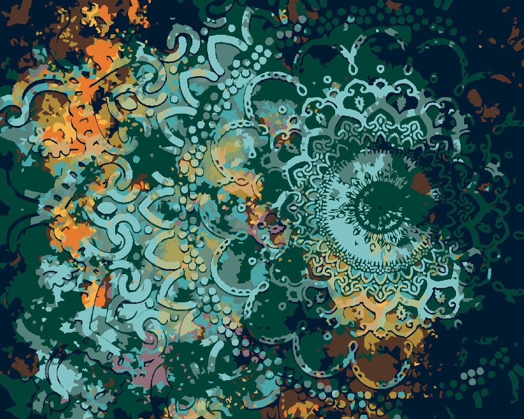 zuty Malování podle čísel - ABSTRAKTNÍ MANDALA - Rozměr: 40x50 cm, Rámování: Varianta: vypnuté plátno na rám - obrázek 2