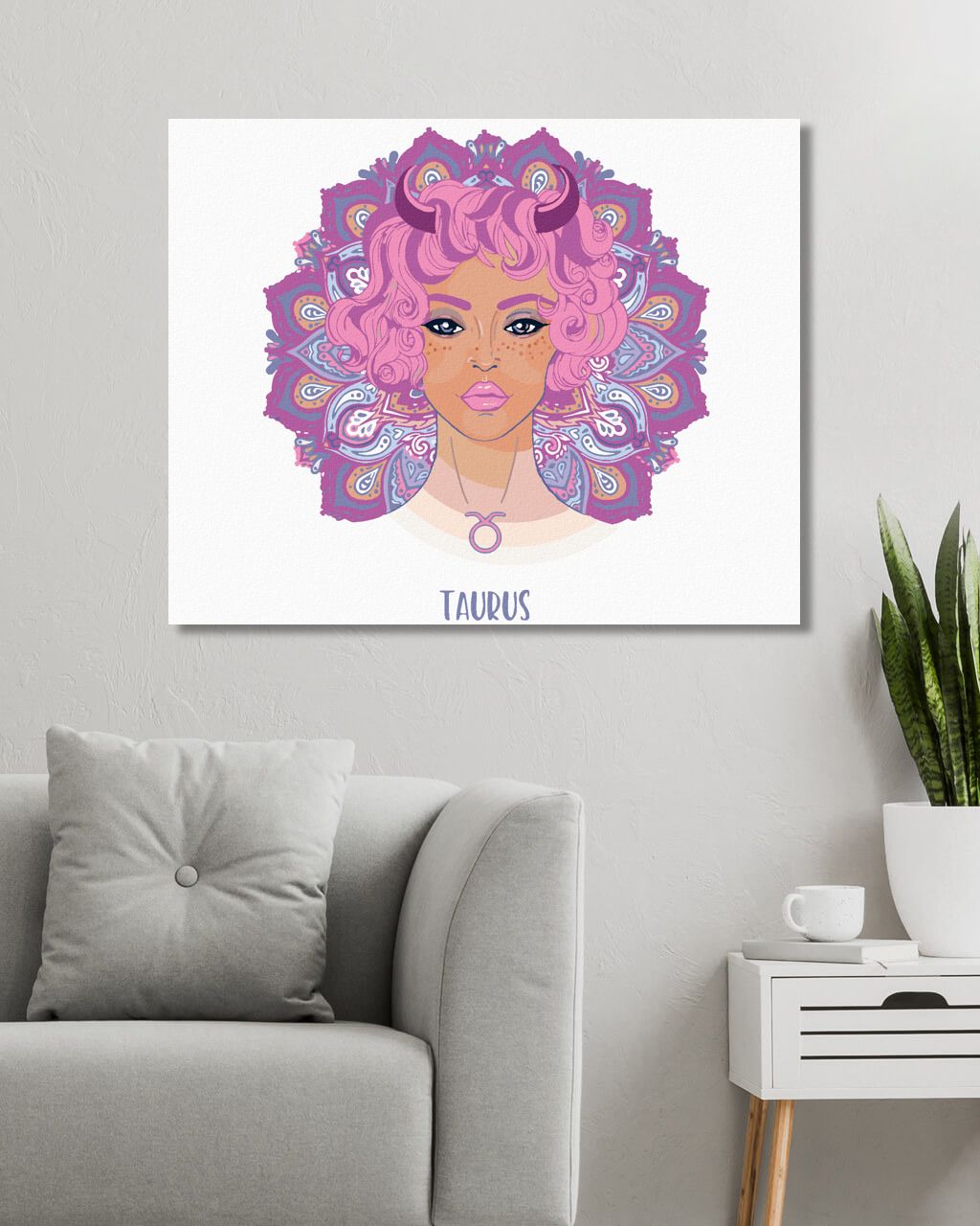 zuty Malování podle čísel - ŽENA BÝK - Rozměr: 40x50 cm, Rámování: Varianta: bez rámu a bez vypnutí plátna - obrázek 2