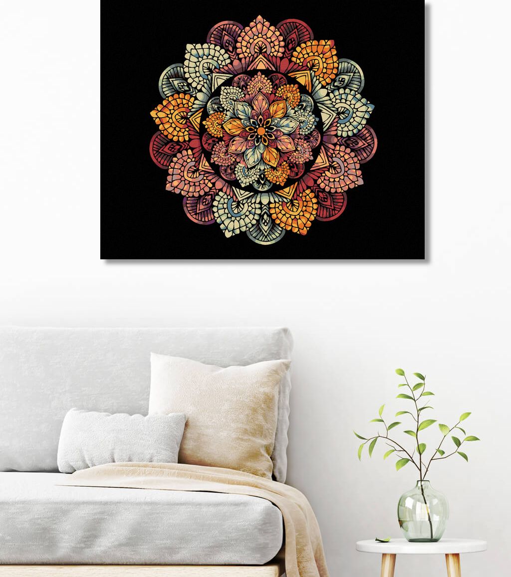 zuty Malování podle čísel - MANDALA IX - Rozměr: 40x50 cm, Rámování: Varianta: vypnuté plátno na rám - obrázek 7