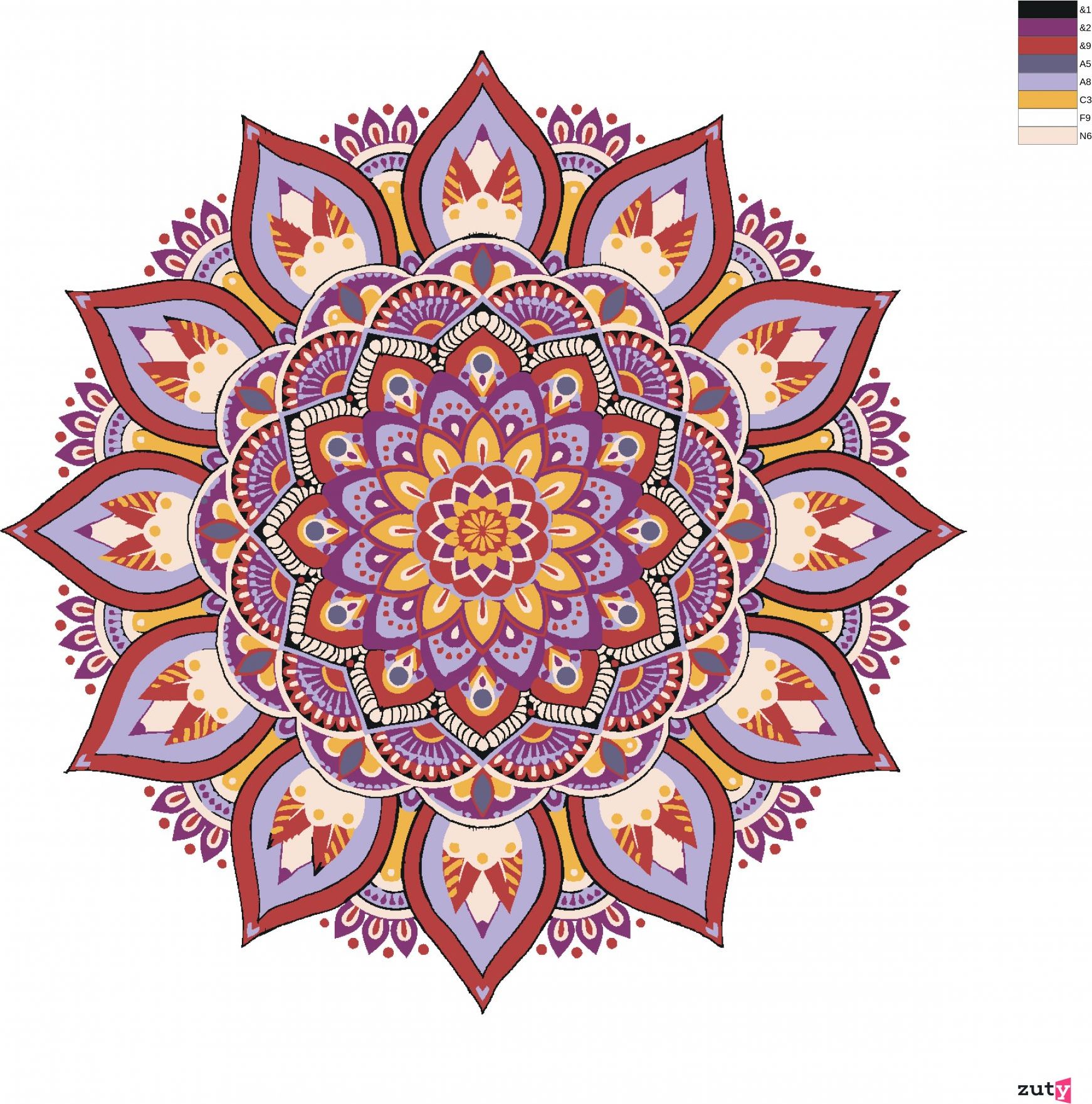 zuty Malování podle čísel - MANDALA IV - Rozměr: 40x50 cm, Rámování: Varianta: vypnuté plátno na rám - obrázek 10