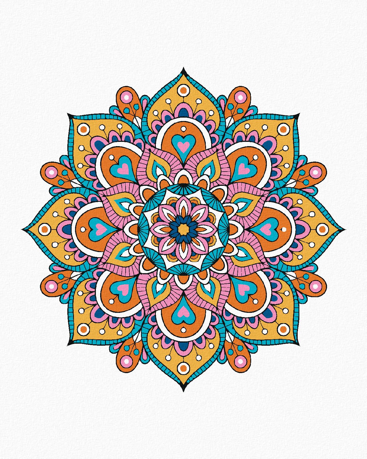 zuty Malování podle čísel - MANDALA III - Rozměr: 40x50 cm, Rámování: Varianta: bez rámu a bez vypnutí plátna - obrázek 1