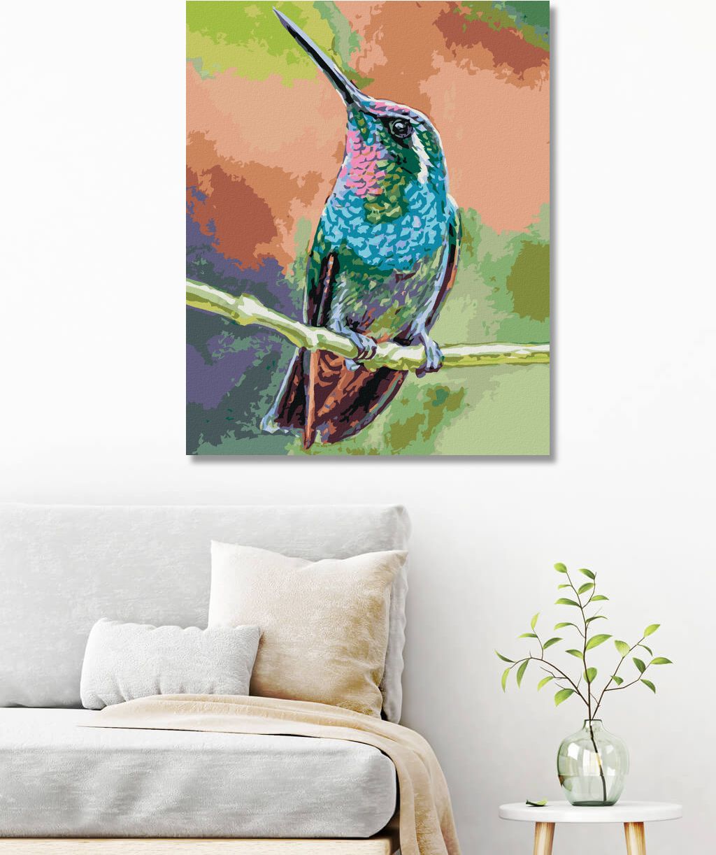 zuty Malování podle čísel - KOLIBŘÍK NA VĚTVI - Rozměr: 40x50 cm, Rámování: Varianta: bez rámu a bez vypnutí plátna - obrázek 10