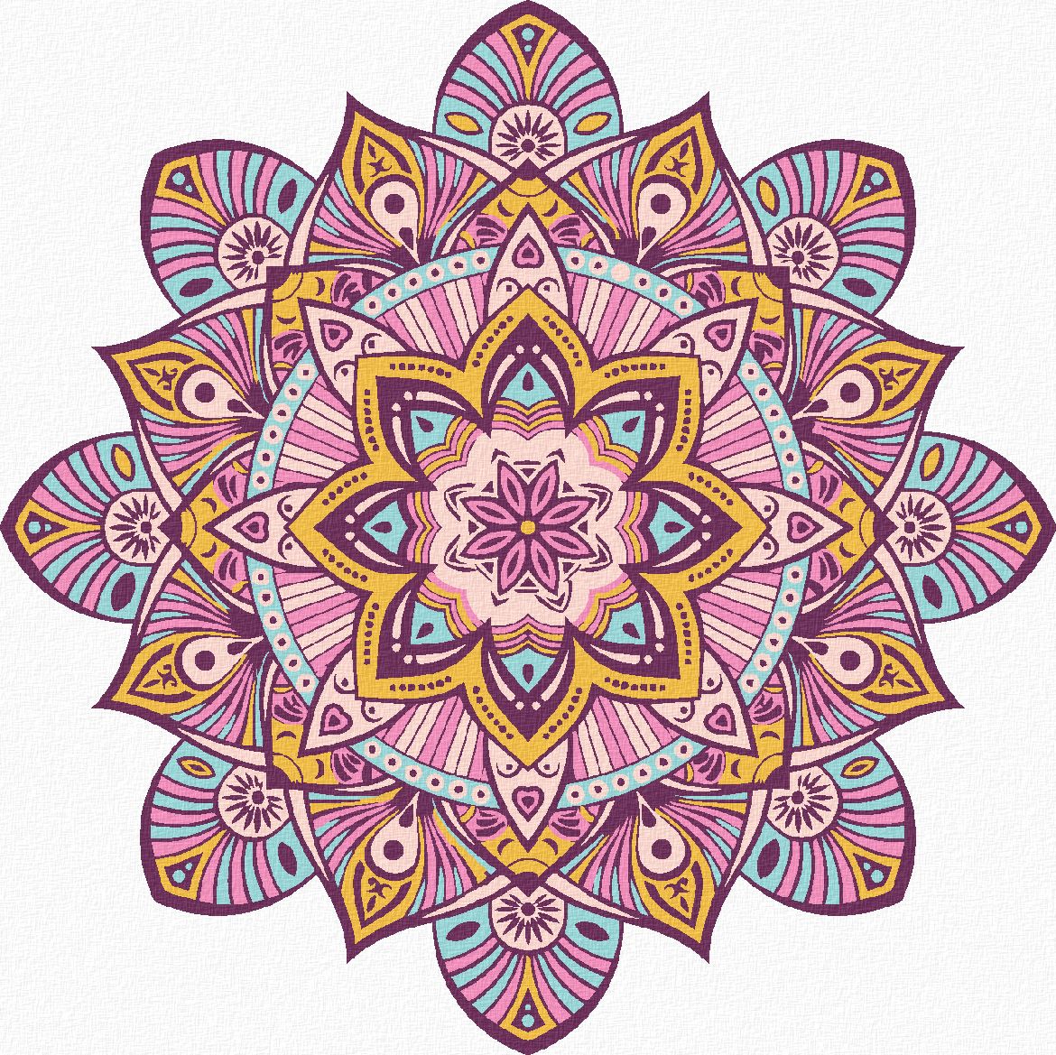 zuty Malování podle čísel - MANDALA VII - Rozměr: 40x50 cm, Rámování: Varianta: vypnuté plátno na rám - obrázek 1