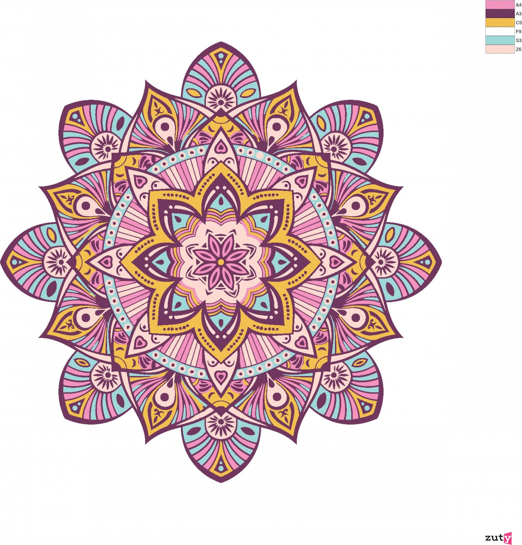 zuty Malování podle čísel - MANDALA VII - Rozměr: 40x50 cm, Rámování: Varianta: vypnuté plátno na rám - obrázek 5