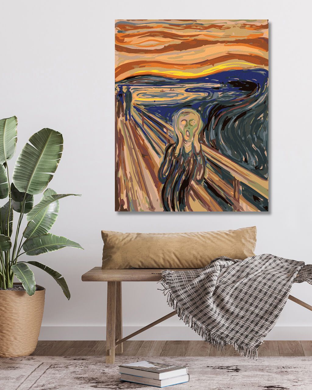zuty Malování podle čísel - VÝKŘIK (E. MUNCH) - Rozměr: 40x50 cm, Rámování: Varianta: vypnuté plátno na rám - obrázek 9