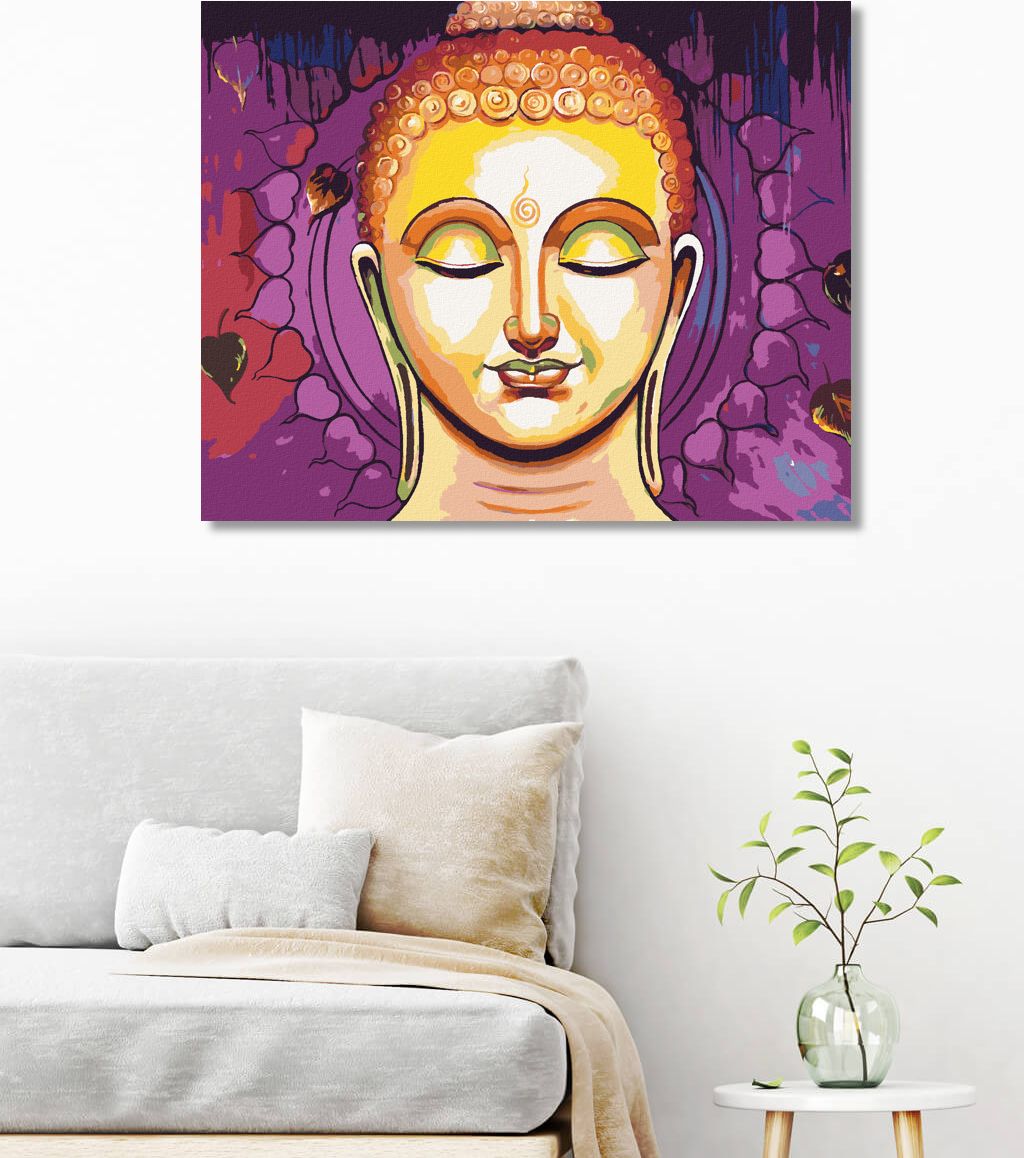zuty Malování podle čísel - MEDITUJÍCÍ BUDDHA - Rozměr: 40x50 cm, Rámování: Varianta: bez rámu a bez vypnutí plátna - obrázek 7