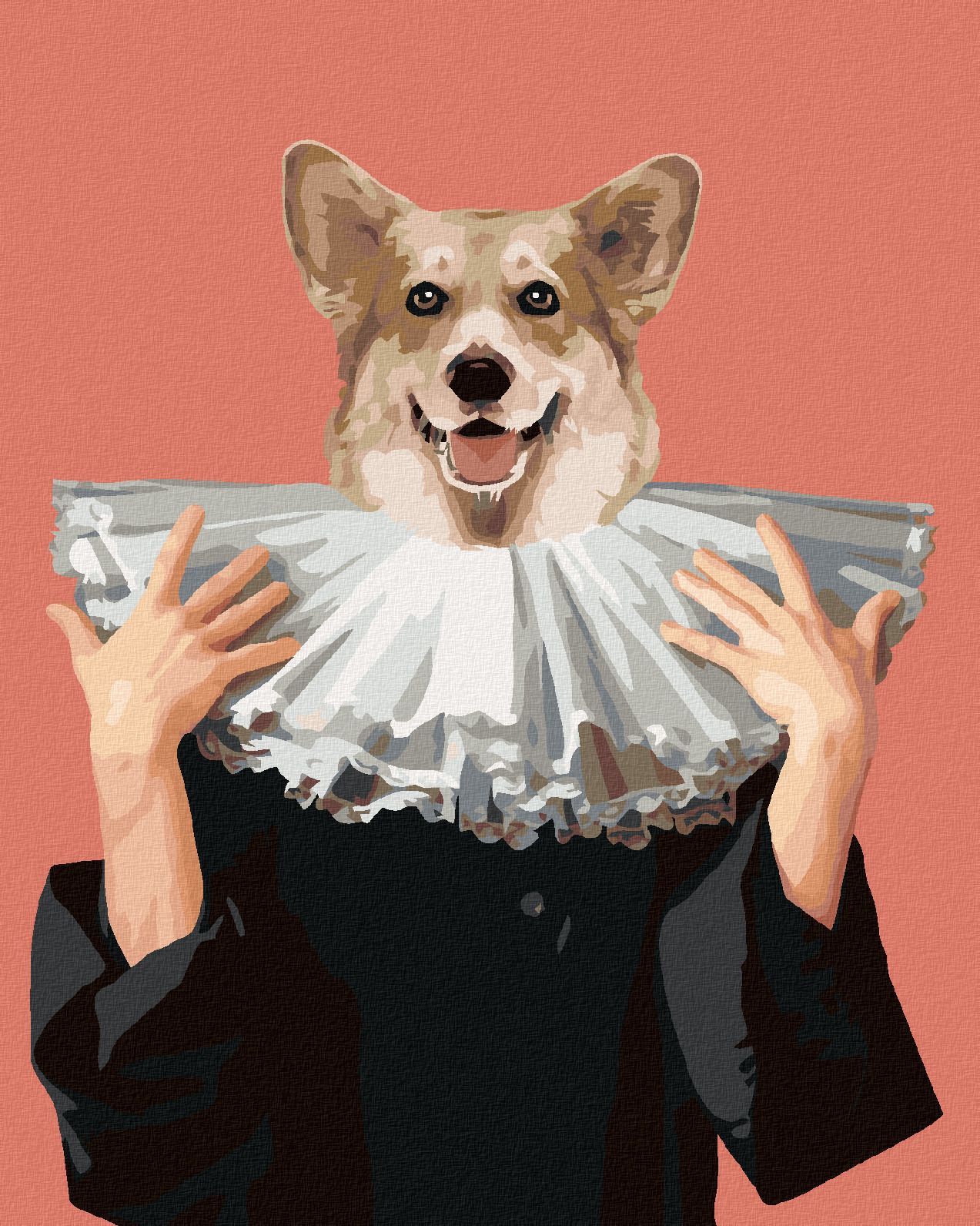 zuty Malování podle čísel - KRÁLOVSKÝ PES - Rozměr: 40x50 cm, Rámování: Varianta: bez rámu a bez vypnutí plátna - obrázek 1