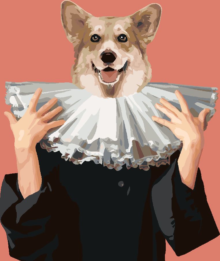 zuty Malování podle čísel - KRÁLOVSKÝ PES - Rozměr: 40x50 cm, Rámování: Varianta: bez rámu a bez vypnutí plátna - obrázek 8