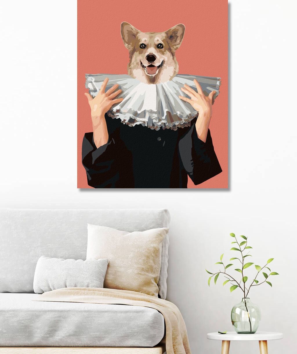 zuty Malování podle čísel - KRÁLOVSKÝ PES - Rozměr: 40x50 cm, Rámování: Varianta: bez rámu a bez vypnutí plátna - obrázek 9