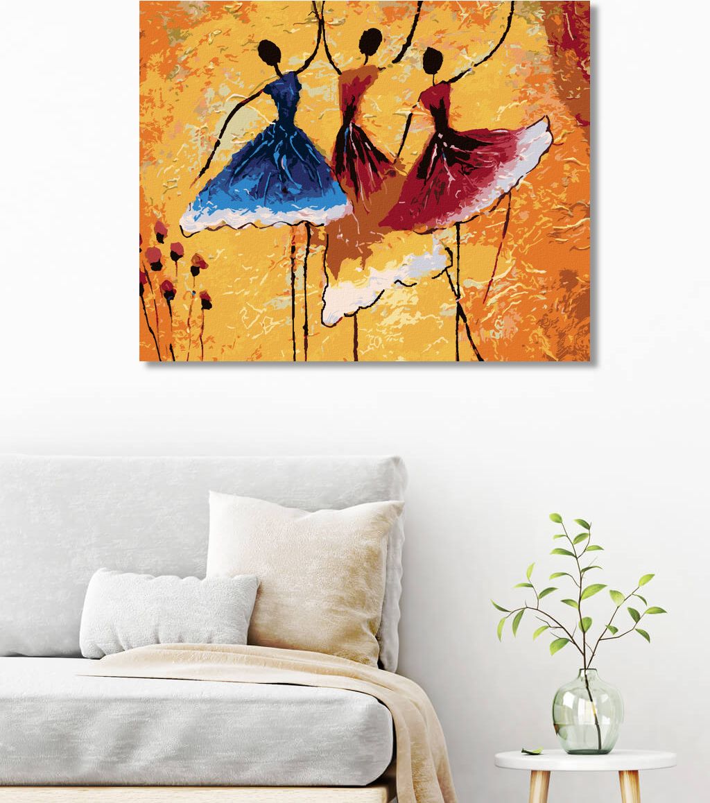 zuty Malování podle čísel - KVĚTINOVÉ TANEČNICE - Rozměr: 40x50 cm, Rámování: Varianta: bez rámu a bez vypnutí plátna - obrázek 9