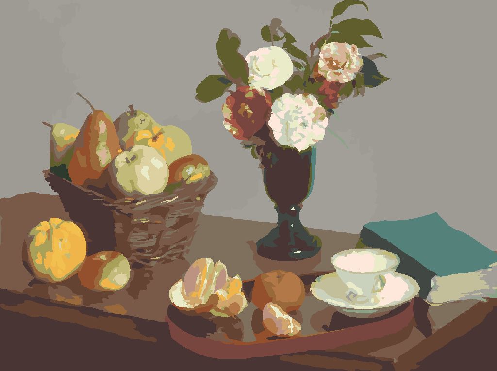 zuty Malování podle čísel - ZÁTIŠÍ (H. FANTIN-LATOUR) - Rozměr: 40x50 cm, Rámování: Varianta: vypnuté plátno na rám - obrázek 4