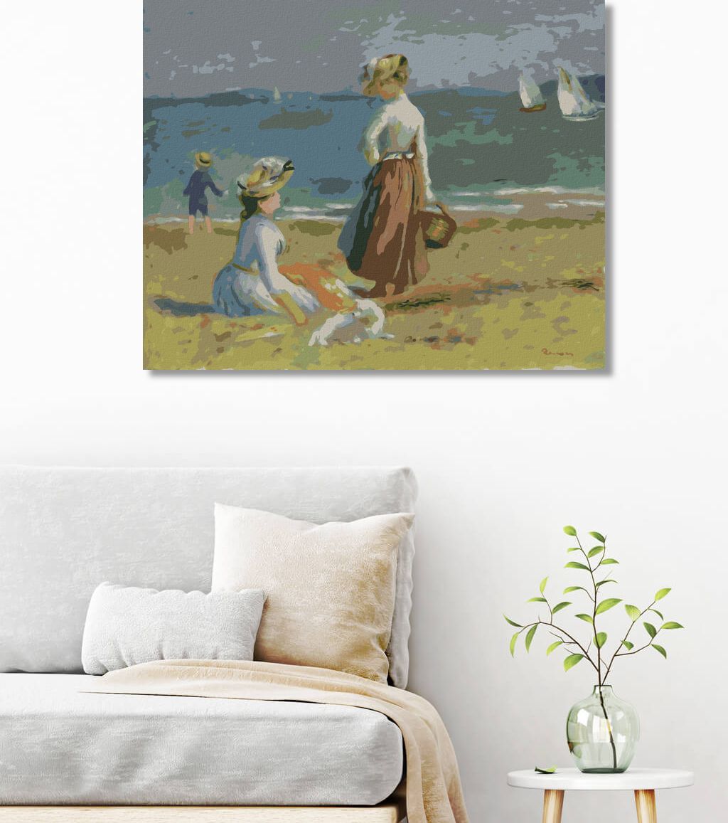 zuty Malování podle čísel - POSTAVY NA PLÁŽI (A. RENOIR) - Rozměr: 40x50 cm, Rámování: Varianta: bez rámu a bez vypnutí plátna - obrázek 10