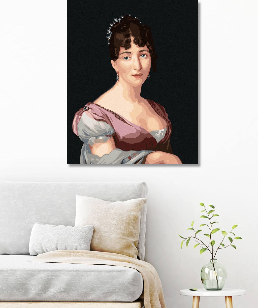zuty Malování podle čísel - HORTENSE DE BEAUHARNAIS (A. L. G. TRIOSON) - Rozměr: 40x50 cm, Rámování: Varianta: vypnuté plátno na rám - obrázek 2