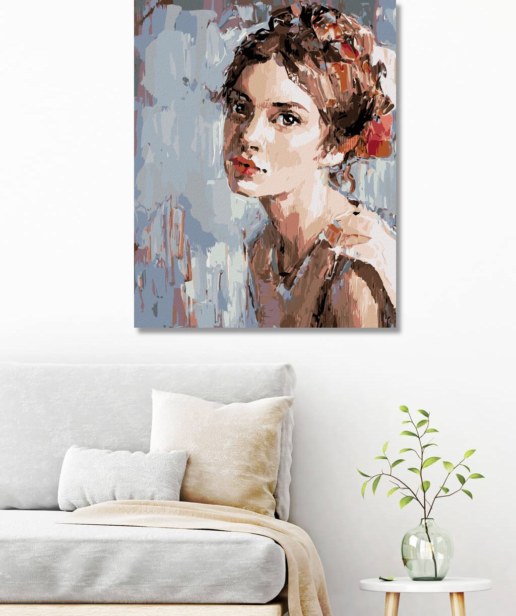zuty Malování podle čísel - TAJEMNÁ MALOVANÁ ŽENA - Rozměr: 40x50 cm, Rámování: Varianta: bez rámu a bez vypnutí plátna - obrázek 3