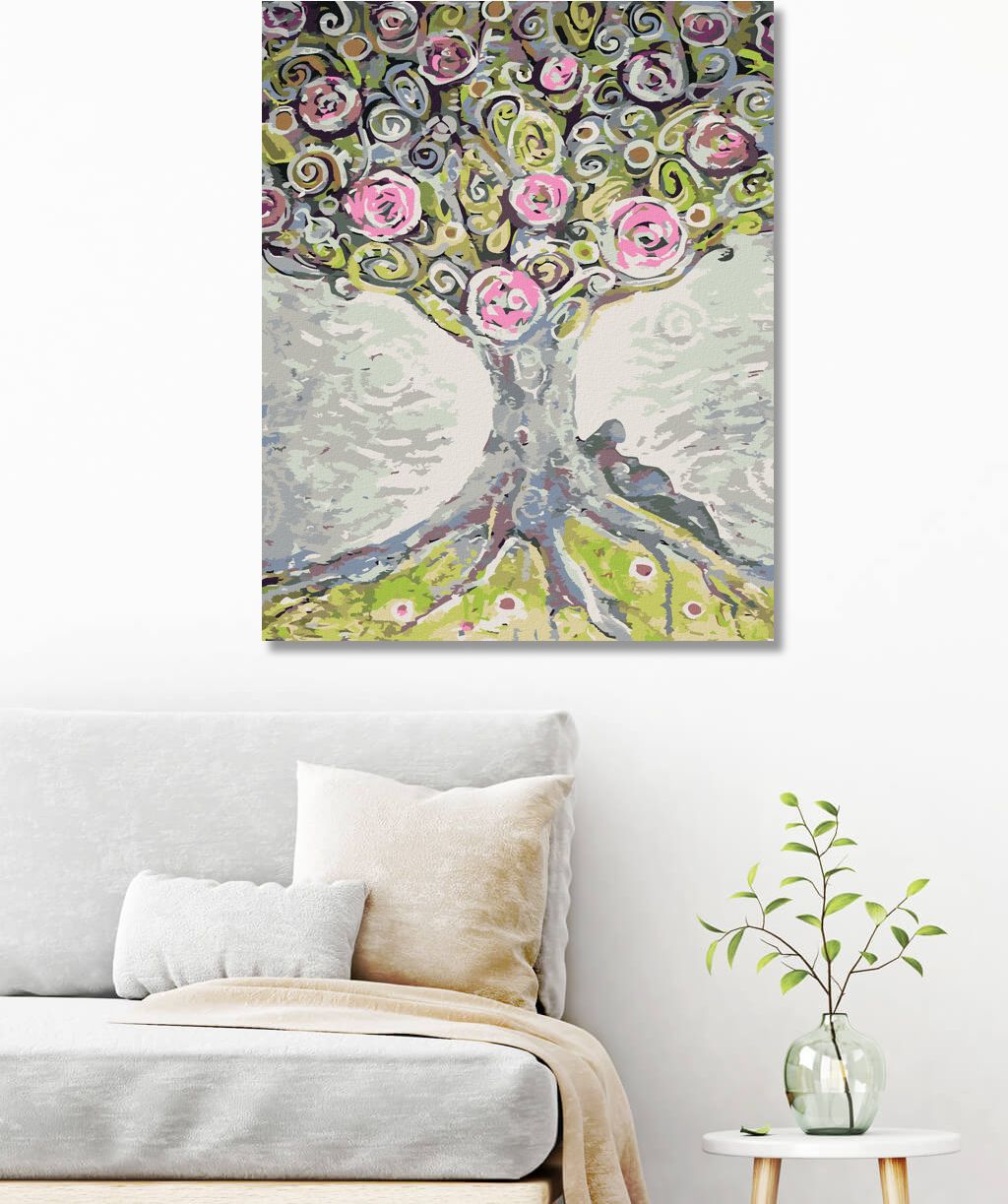 zuty Malování podle čísel - ROZKVETLÝ STROM ŽIVOTA - Rozměr: 40x50 cm, Rámování: Varianta: vypnuté plátno na rám - obrázek 10