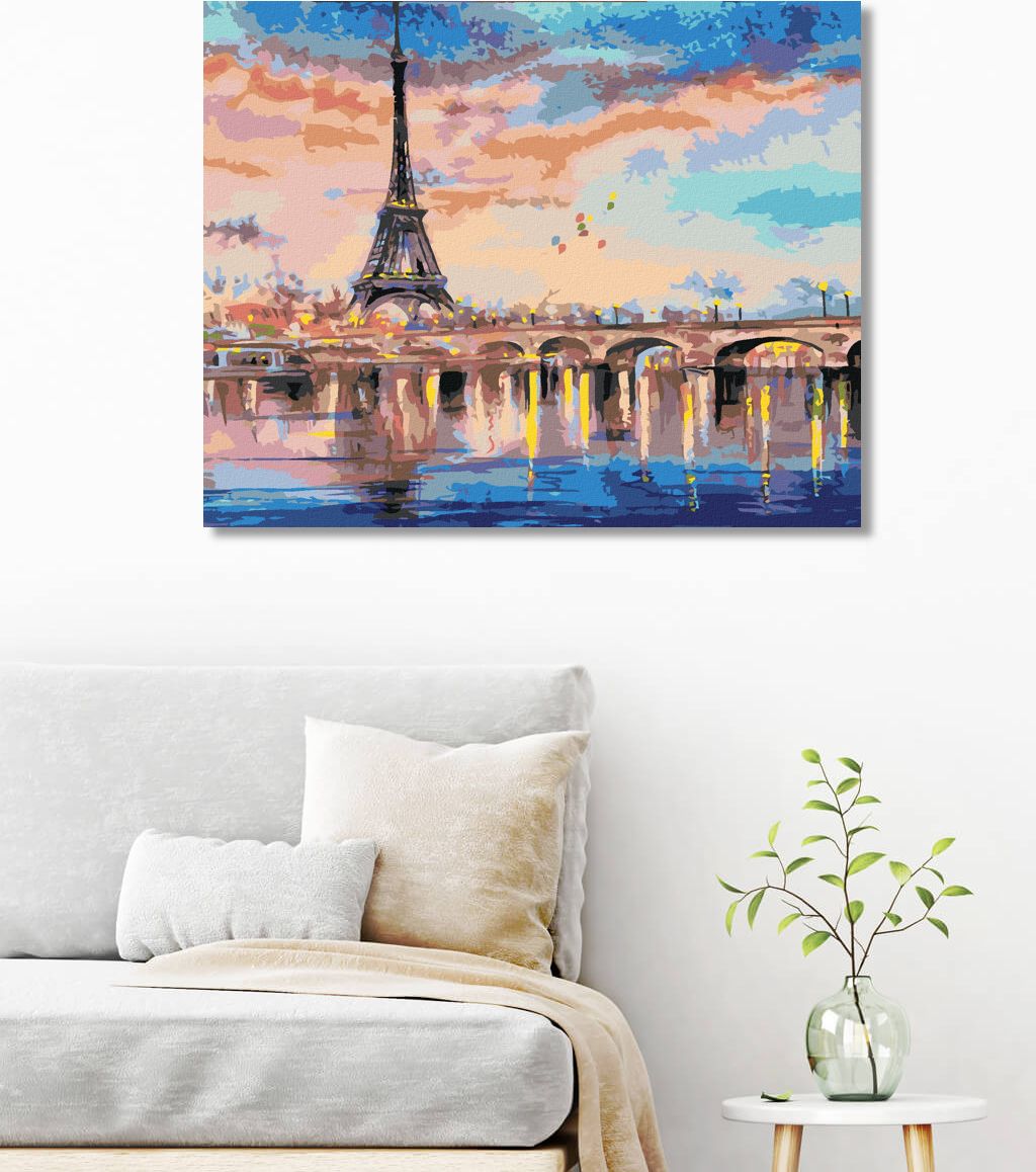zuty Malování podle čísel - EIFFELOVA VĚŽ A ČERVÁNKY - Rozměr: 40x50 cm, Rámování: Varianta: vypnuté plátno na rám - obrázek 10