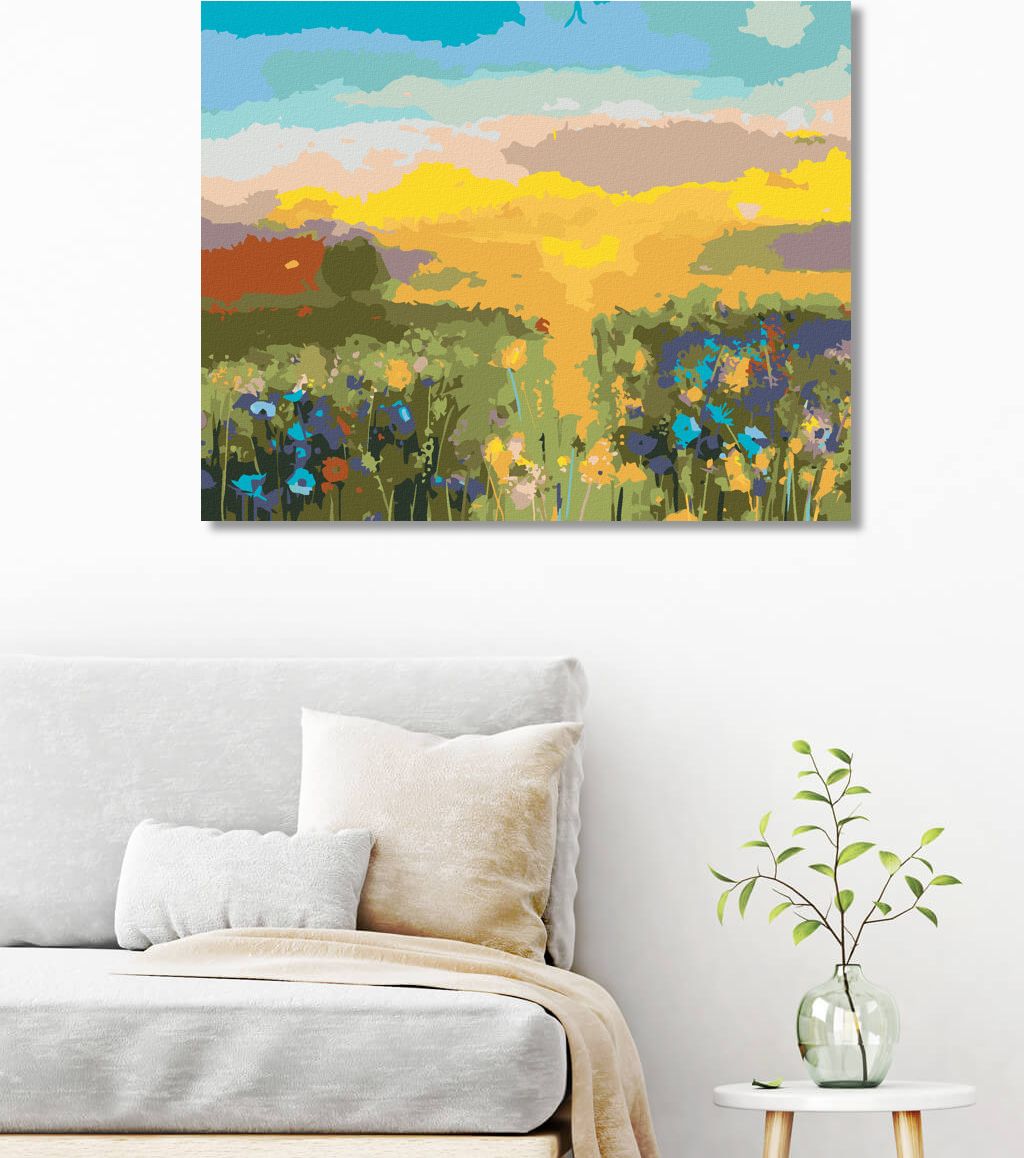 zuty Malování podle čísel - BAREVNÁ ABSTRAKTNÍ LOUKA - Rozměr: 40x50 cm, Rámování: Varianta: bez rámu a bez vypnutí plátna - obrázek 3