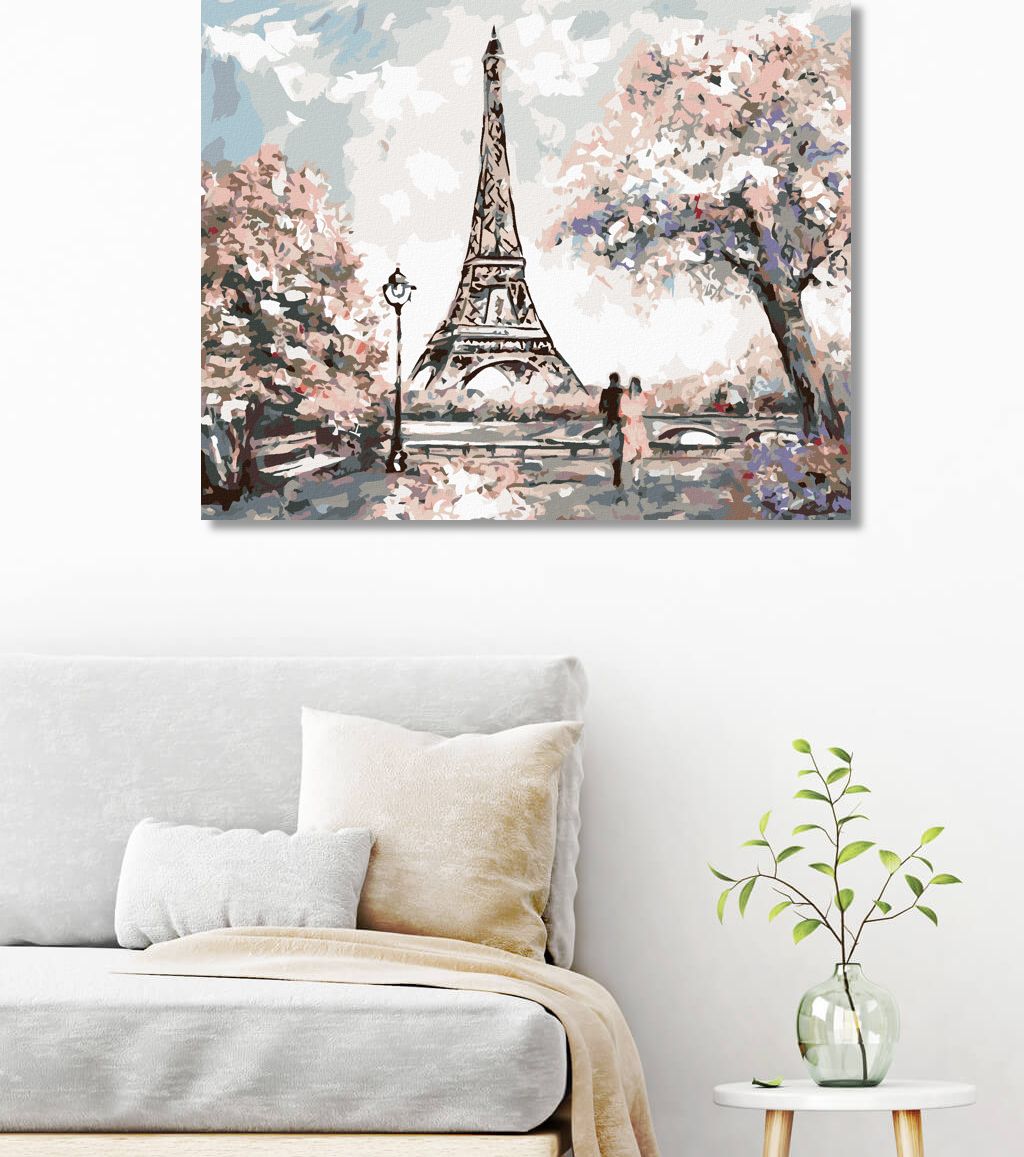 zuty Malování podle čísel - ROMANTICKÁ EIFFELOVA VĚŽ - Rozměr: 40x50 cm, Rámování: Varianta: vypnuté plátno na rám - obrázek 9