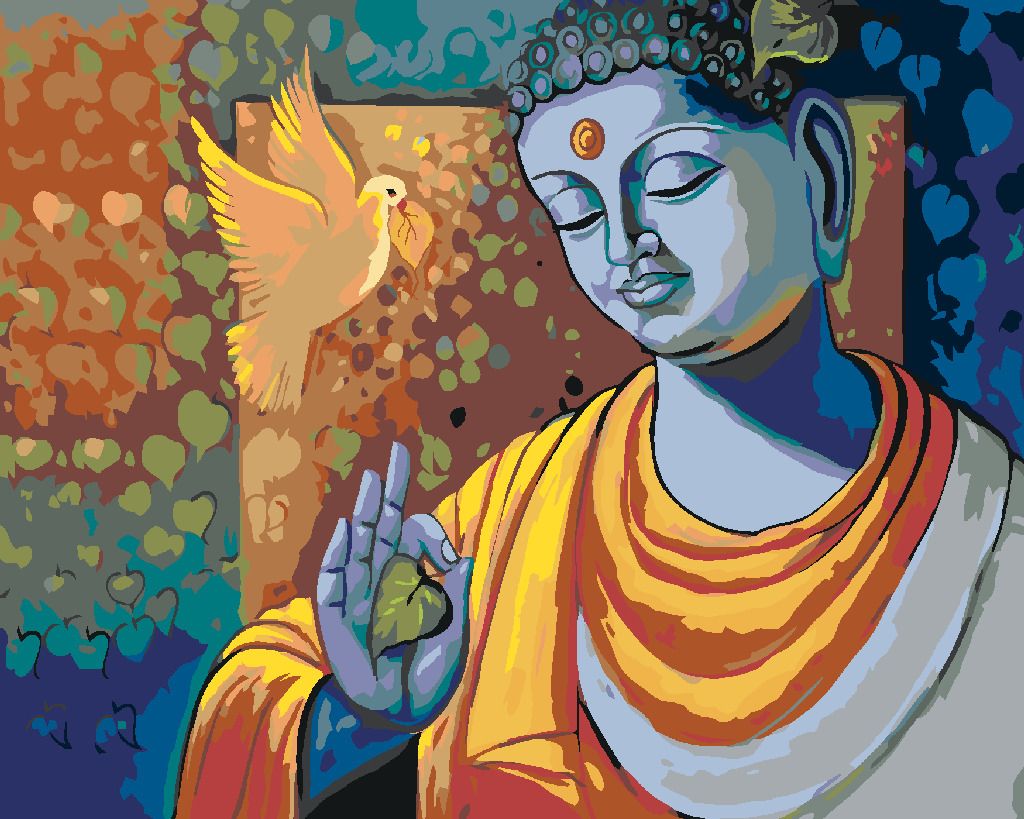 zuty Malování podle čísel - BUDDHA A HOLUBICE - Rozměr: 40x50 cm, Rámování: Varianta: vypnuté plátno na rám - obrázek 7