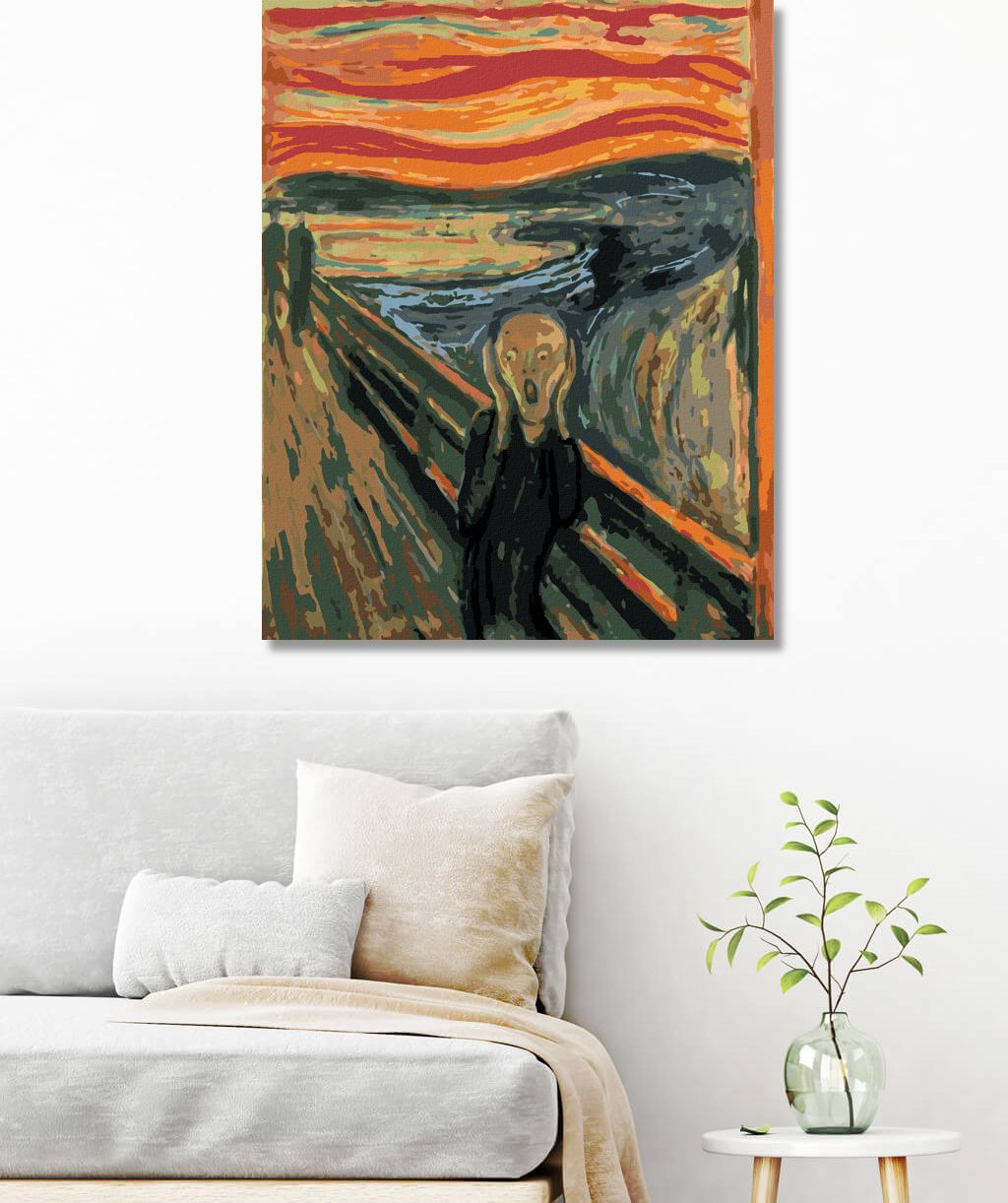 zuty Malování podle čísel - VÝKŘIK II (E. MUNCH) - Rozměr: 40x50 cm, Rámování: Varianta: vypnuté plátno na rám - obrázek 7
