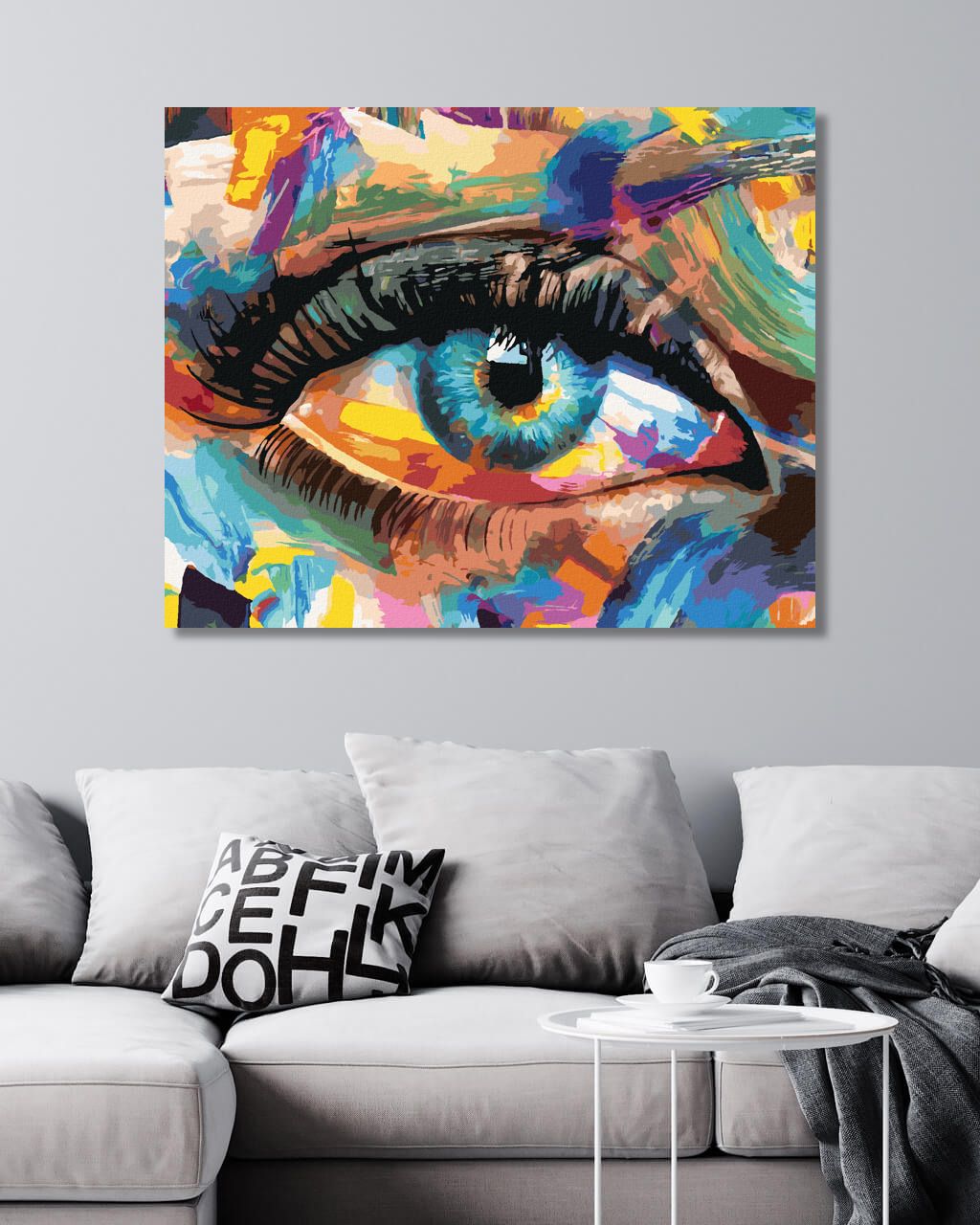 zuty Malování podle čísel - BAREVNÉ MALOVANÉ OKO - Rozměr: 40x50 cm, Rámování: Varianta: vypnuté plátno na rám - obrázek 10