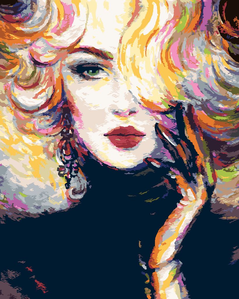 zuty Malování podle čísel - TAJEMNÁ ŽENA V BARVÁCH - Rozměr: 40x50 cm, Rámování: Varianta: vypnuté plátno na rám - obrázek 5