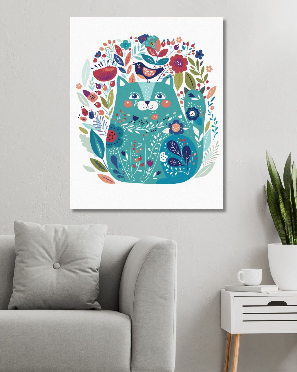 zuty Malování podle čísel - KVĚTINOVÁ KOČKA - Rozměr: 40x50 cm, Rámování: Varianta: bez rámu a bez vypnutí plátna - obrázek 9