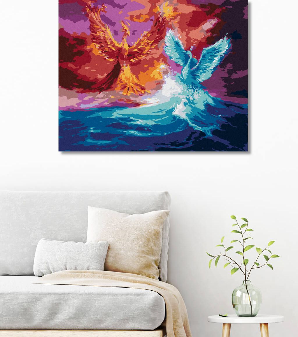 zuty Malování podle čísel - FÉNIX A LABUŤ - Rozměr: 40x50 cm, Rámování: Varianta: vypnuté plátno na rám - obrázek 8