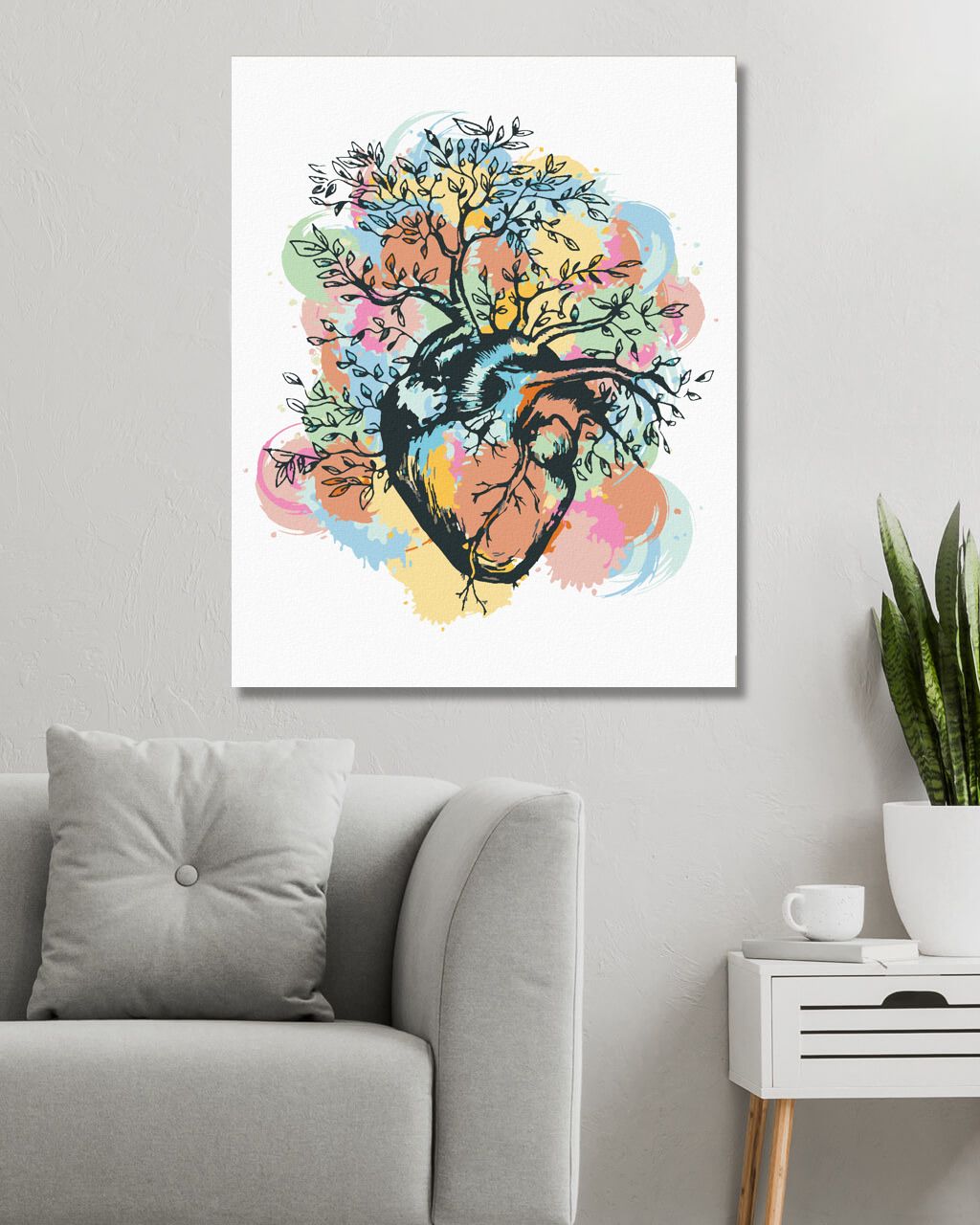 zuty Malování podle čísel - PŘÍRODA V SRDCI - Rozměr: 40x50 cm, Rámování: Varianta: bez rámu a bez vypnutí plátna - obrázek 2