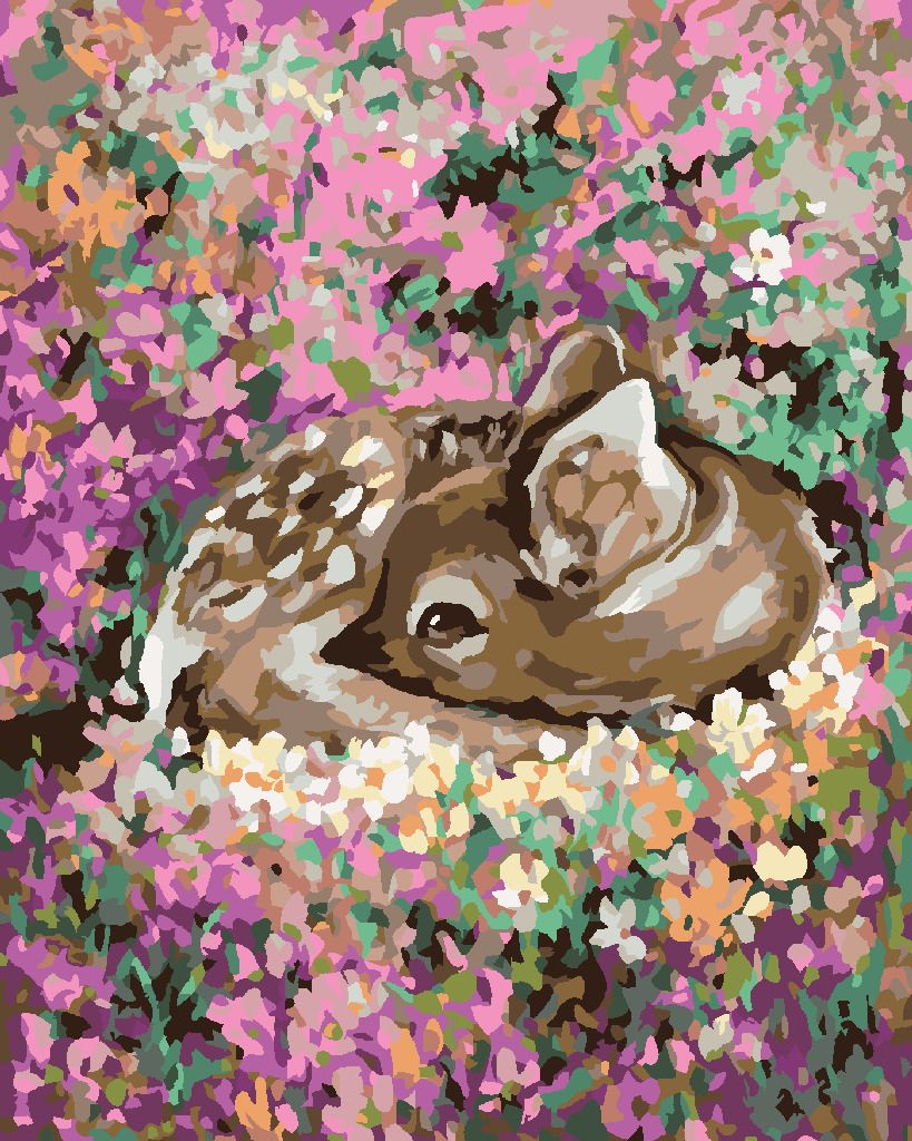 zuty Malování podle čísel - KOLOUŠEK MEZI KVĚTINAMI - Rozměr: 40x50 cm, Rámování: Varianta: bez rámu a bez vypnutí plátna - obrázek 9