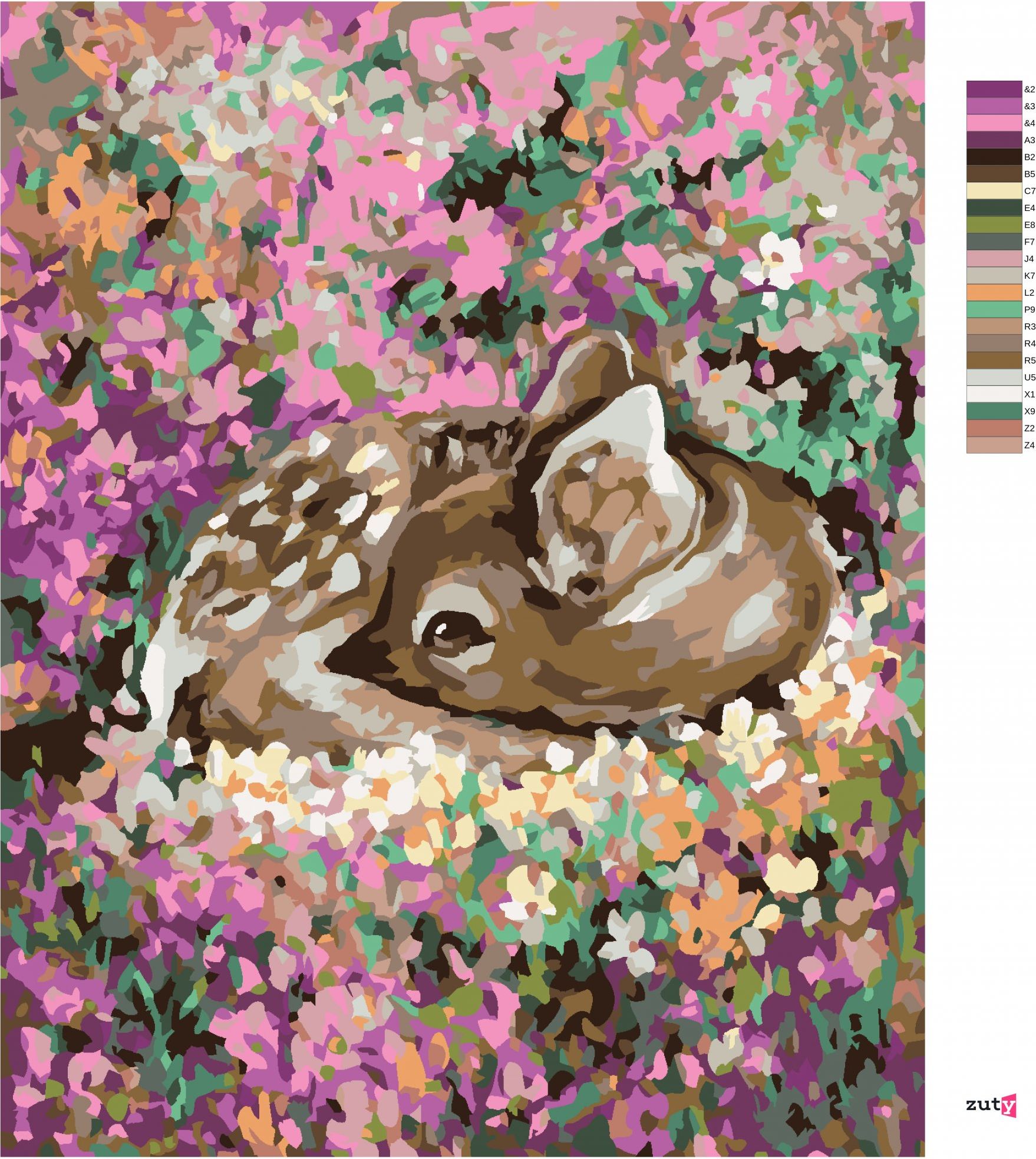 zuty Malování podle čísel - KOLOUŠEK MEZI KVĚTINAMI - Rozměr: 40x50 cm, Rámování: Varianta: vypnuté plátno na rám - obrázek 3