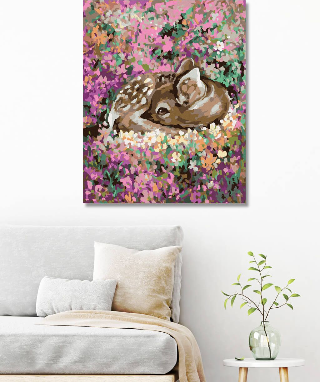 zuty Malování podle čísel - KOLOUŠEK MEZI KVĚTINAMI - Rozměr: 40x50 cm, Rámování: Varianta: vypnuté plátno na rám - obrázek 8