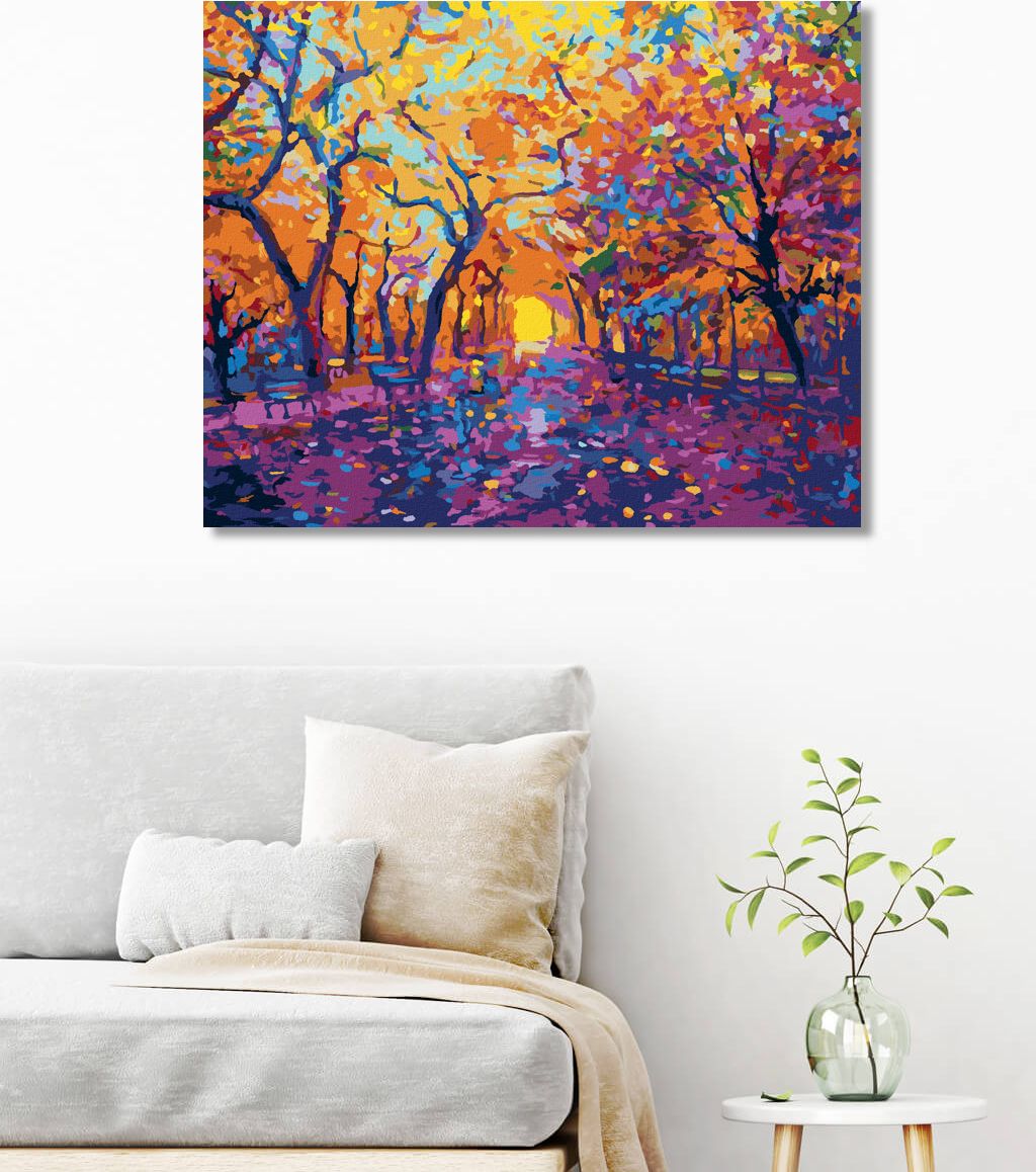 zuty Malování podle čísel - PODZIMNÍ LISTÍ - Rozměr: 40x50 cm, Rámování: Varianta: vypnuté plátno na rám - obrázek 9