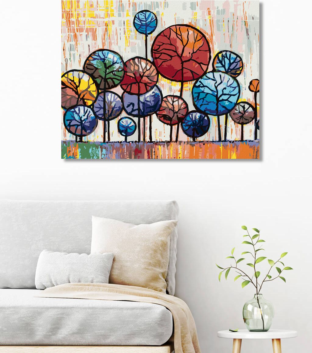 zuty Malování podle čísel - OKRASNÉ STROMY V PARKU - Rozměr: 40x50 cm, Rámování: Varianta: bez rámu a bez vypnutí plátna - obrázek 7