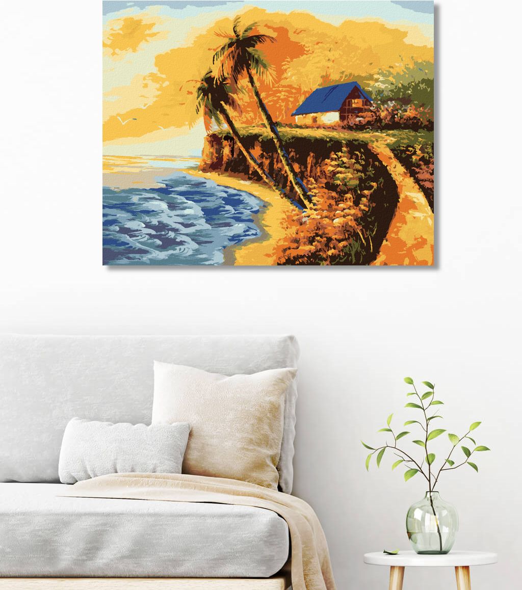 zuty Malování podle čísel - DOMEK NA POBŘEŽÍ - Rozměr: 40x50 cm, Rámování: Varianta: bez rámu a bez vypnutí plátna - obrázek 5