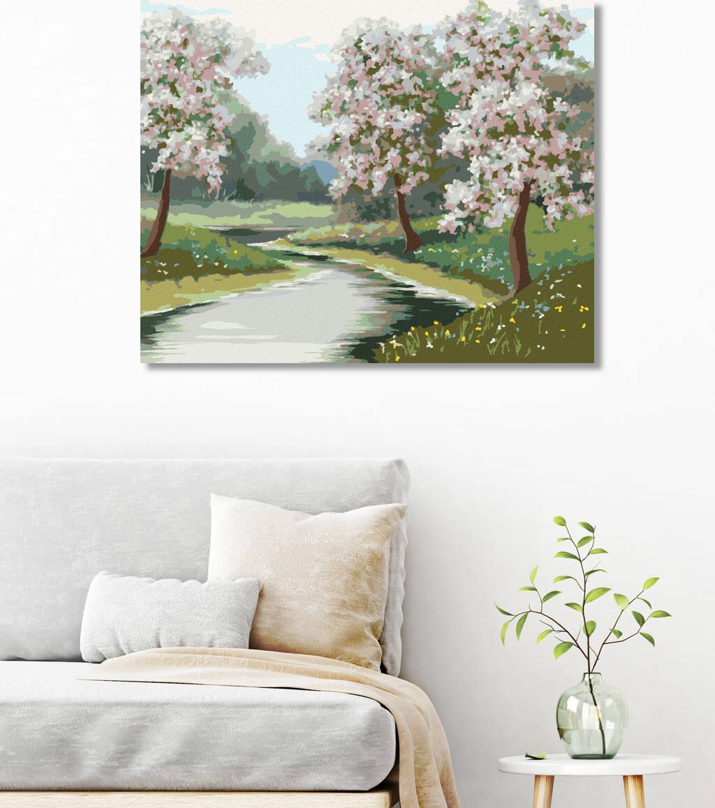 zuty Malování podle čísel - JARNÍ NÁLADA V LESE - Rozměr: 40x50 cm, Rámování: Varianta: vypnuté plátno na rám - obrázek 6
