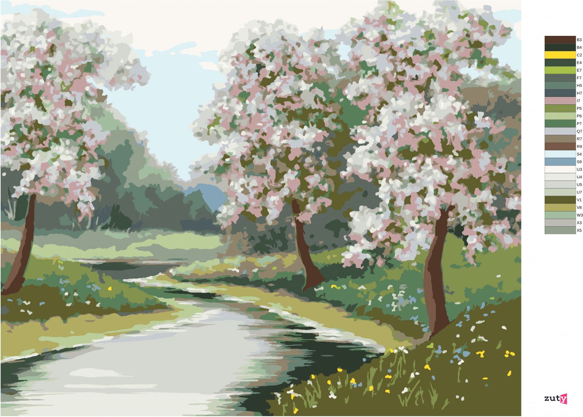zuty Malování podle čísel - JARNÍ NÁLADA V LESE - Rozměr: 40x50 cm, Rámování: Varianta: vypnuté plátno na rám - obrázek 10
