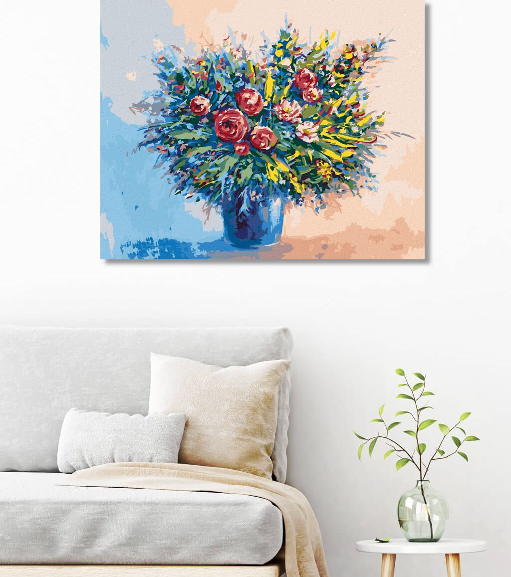 zuty Malování podle čísel - OBROVSKÁ KYTICE JARNÍCH KVĚTIN - Rozměr: 40x50 cm, Rámování: Varianta: vypnuté plátno na rám - obrázek 10