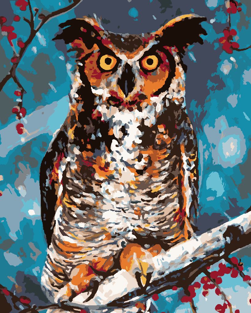 zuty Malování podle čísel - SOVA V LESE - Rozměr: 40x50 cm, Rámování: Varianta: bez rámu a bez vypnutí plátna - obrázek 7