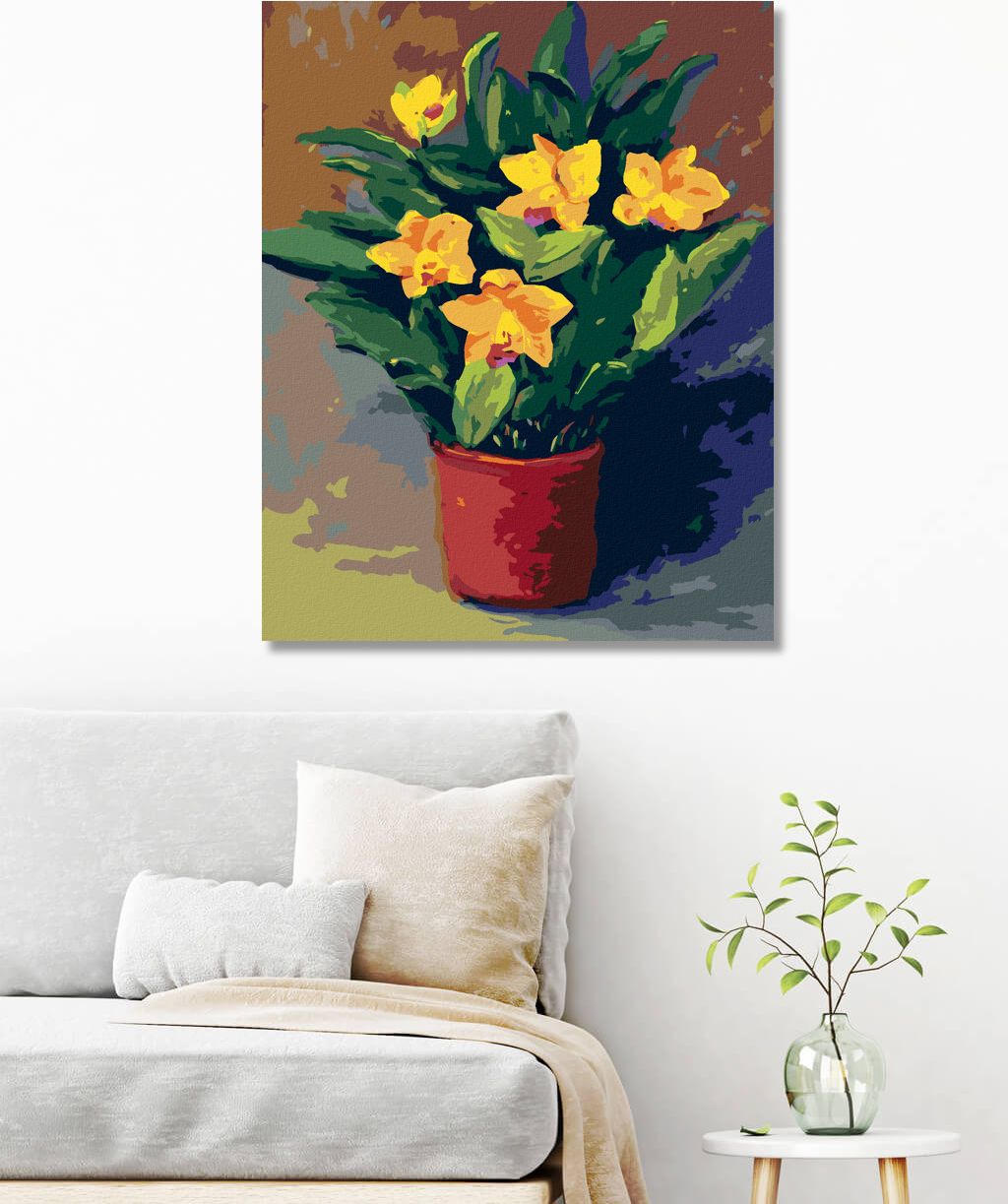 zuty Malování podle čísel - NARCISY V KVĚTINÁČI - Rozměr: 40x50 cm, Rámování: Varianta: bez rámu a bez vypnutí plátna - obrázek 7