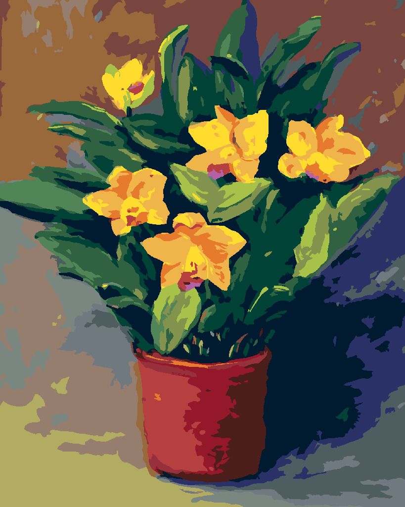zuty Malování podle čísel - NARCISY V KVĚTINÁČI - Rozměr: 40x50 cm, Rámování: Varianta: vypnuté plátno na rám - obrázek 5