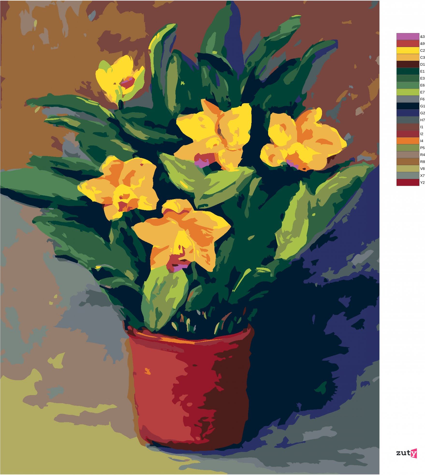 zuty Malování podle čísel - NARCISY V KVĚTINÁČI - Rozměr: 40x50 cm, Rámování: Varianta: vypnuté plátno na rám - obrázek 9