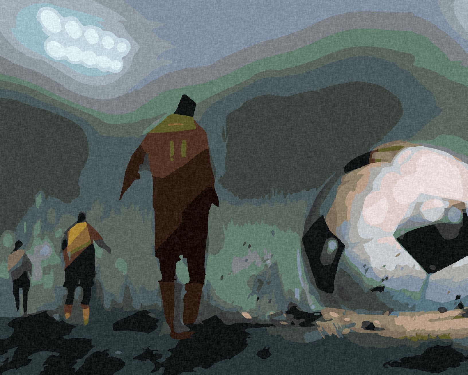zuty Malování podle čísel - PŮLNOČNÍ FOTBAL NA STADIONU - Rozměr: 40x50 cm, Rámování: Varianta: bez rámu a bez vypnutí plátna - obrázek 1